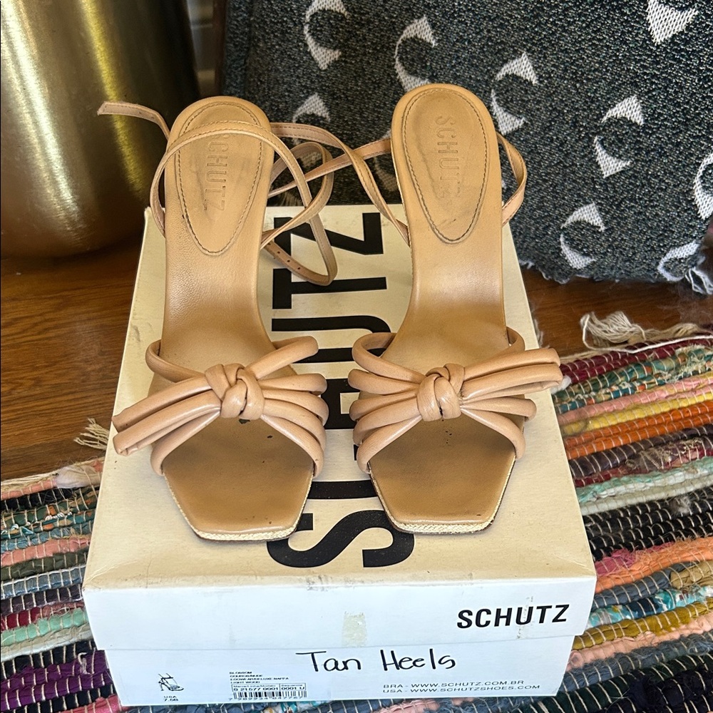 SCHUTZ Nude Strappy Heels